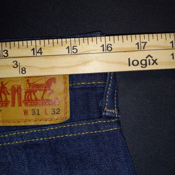 Levi's 513 Jeans W31XL32 Slim Straight Dark Wash Stretch Denim Levis Denim - Picture 12 of 14